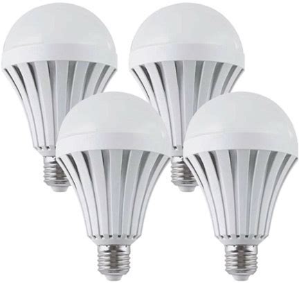 Emergency LED Light Bulbs, Epicgadget 4 Pack 12W White Magical Emergency LED Rechargable Light Bulb E27 6500K