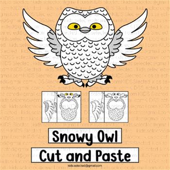 Snowy Owl Craft Cut And Paste Template Arctic Animal Activities Winter Project