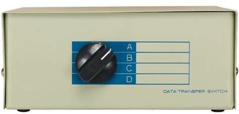 Manual Data Switch Box 25F4 Parallel/Serial 4-Way Data Signal Sharing Device