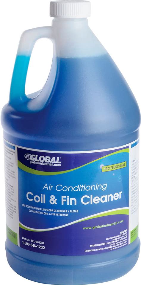 Global Industrial Air Conditioning Coil & Fin Cleaner, Case Of Four 1 Gallon Bottles