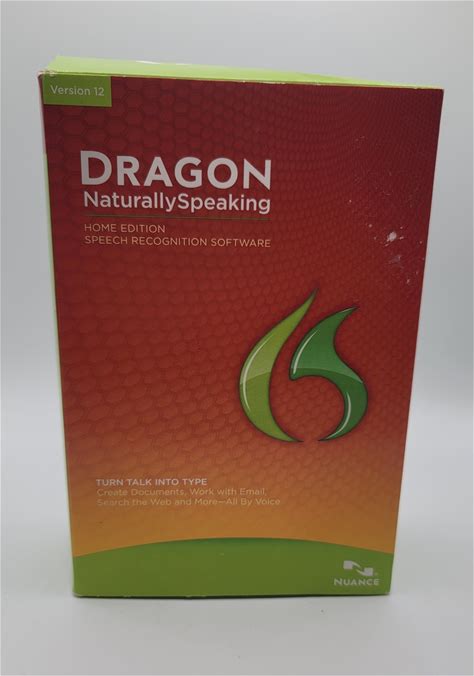 Nuance Dragon Naturally Speaking 12 Home Edition Speech Recognition Software NEW
