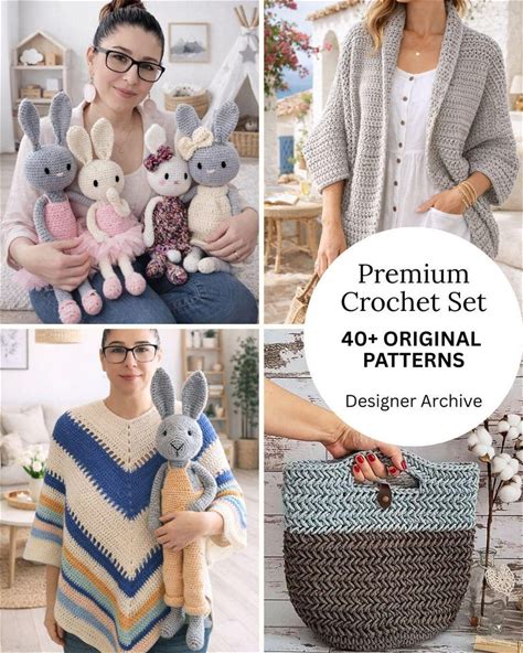 Premium Crochet Set - 40+ Patterns PDF