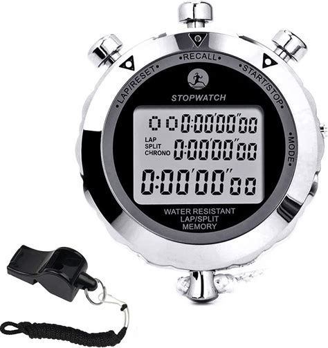 Stopwatch Timer, Digital Stop Watch With 0.01Second & 0.001Second Timing, Metal 10/100/400