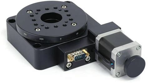 DNYSYSJ HT03RA100 Electric 360° Rotating Platform High-Precision Optical Rotation Stage Electric Optical Rotating Platform, Motorized Rotation Stage