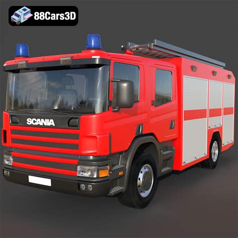 Scania 94D 260 Fire Engine 3D Model