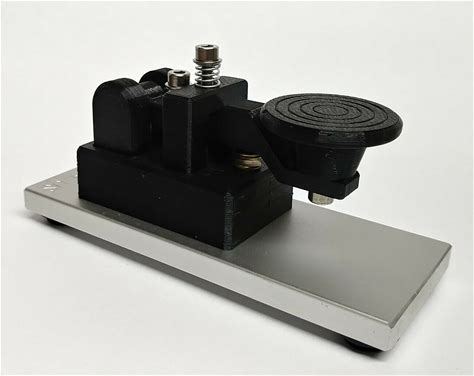 Black Morse Code Straight Key With Aluminum Base Made IN USA. Cwmorse.Us. Code Keyers & Keys.