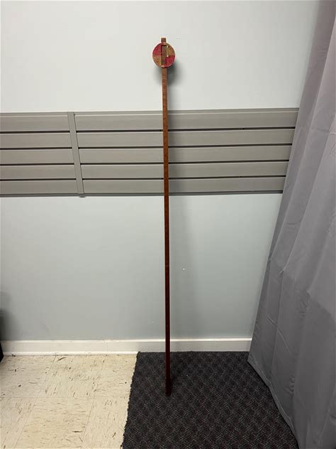 Vintage 10 ft Wood Measuring Stick Surveying Grade Rod Rule Antique Leveling Transit Industrial Decor Art Story Pole Telescopic Telescoping