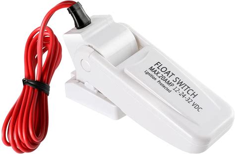 OAMCE Bilge Float Switch, Automatic Bilge Pump Float Switch Rule Float Switch DC 12V 24V 32V For Boats Ignition Protected Mercury Free