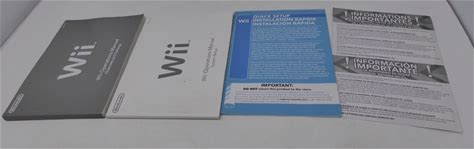 Nintendo Wii System Operations Manual Bundle Lot W/ Quick Start Instructions