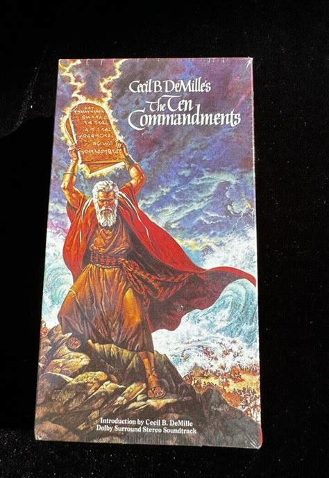 Charlton Heston The Ten Commandments (VHS, 1990) Video Tape Drama New Sealed!