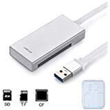 USB 3.0 SD-CF Card Reader Boomfun 3 Slots Card Reader Writer Adapter For CF CFI TF SDXC SDHC SD MMC Micro SDXC Micro SD Micro SDHC UHS-I Cards For