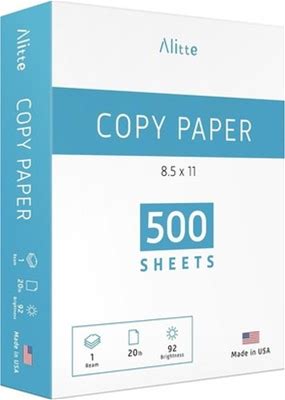 Printer Paper - 8.5 X 11 White Letter Size Copy Paper, Printing For...