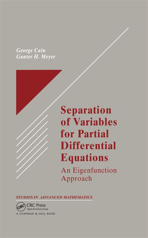 Separation Of Variables For Partial Differential Equations - 1st Edition (Ebook Rental)