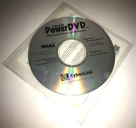 Cyberlink Powerdvd 4.0 Dell PN 07W513, Windows XP/2000. Cyberlink. Image, Video & Audio.