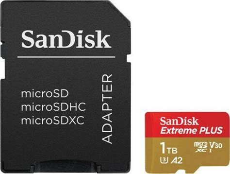 Sandisk 1Tb Extreme Microsdxc Uhs-I U3 Memory Card & Adapter