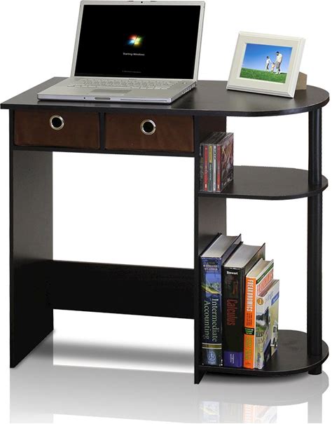 Go Green Home Laptop Notebook Computer Desk/Table, Espresso/Black/Brown