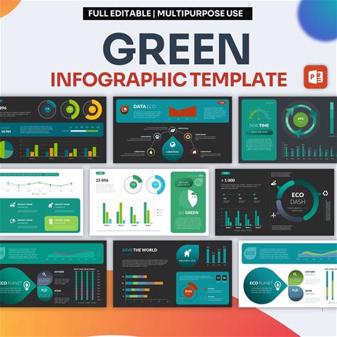 Green Infographic Powerpoint Template | Best Powerpoint Template, Easy To Edit, Professional Powerpoint Templates