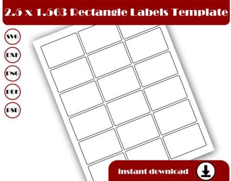 Rectangle Labels Template Sticker Labels