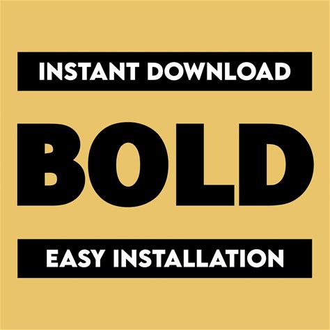 Bold Font: Thick Lettering For Cricut & Procreate (TTF Digital Download)