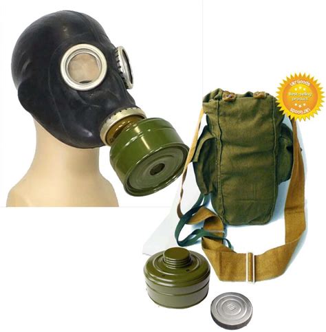 Cosplay Black Gas Mask GP-5 Size-1 Small Soviet Military FULL SET New