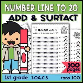 Adding And Subtracting On A Number Line Worksheet | Missing Number To 20