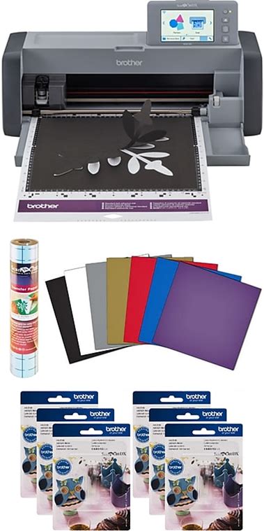 Brother Scanncut DX Electronic Cutting Machine Bundle, Gray (SDX125EGVIN-STP)