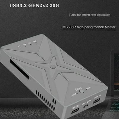 FOR M.2 NVME SSD RAID Array Mobile External Hard Disk Box Hardisk Box TYPE-C USB3.2 GEN2X2 20G 586R