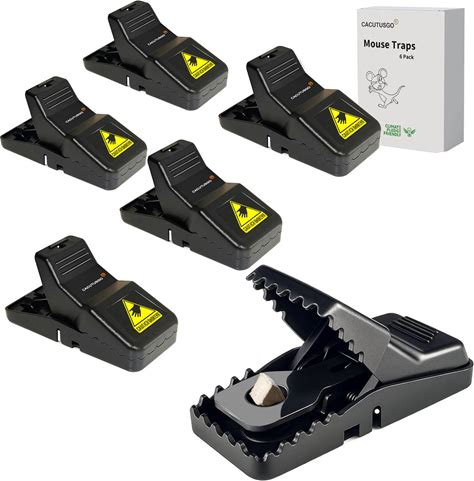 Reusable Mouse Traps - Powerful Snap Traps With Precise Trigger For Quick, Clean Mouse Catching - Indoor & Outdoor Rodent Control For Home, Garage,