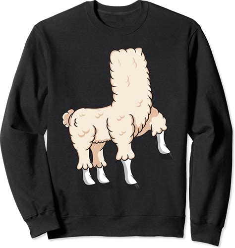 Llama Costume Halloween Easy Cosplay Last Minute Outfit Sweatshirt