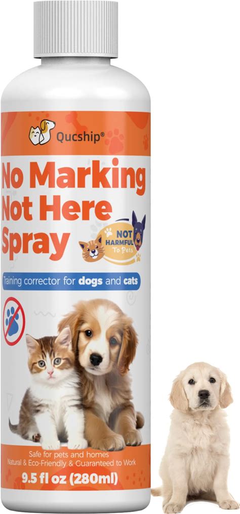 Qucship 8Oz Reduce Unwanted Marking With This Dog Spray, Effective Solution To Curb Dog's Marking And Unwanted Urination Behavior