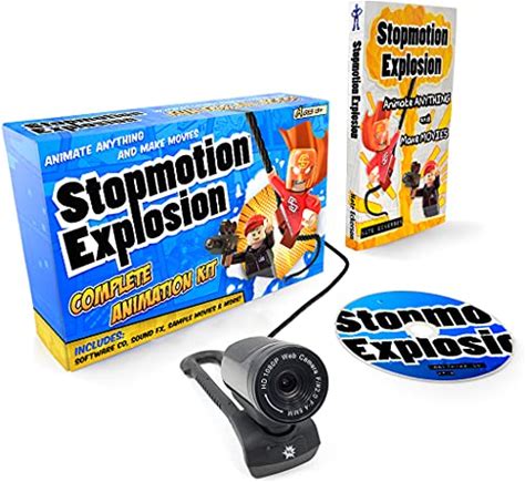 Stopmotion Explosion Complete Hd Stop Motion Animation Kit Stop Motion Animation Software With Full Hd 1080P Camera Animation Software Book Windows