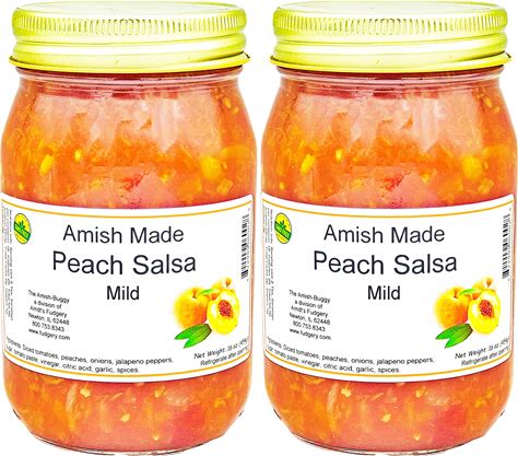 Amish Salsa Mild Peach - 2-16 Oz Jars