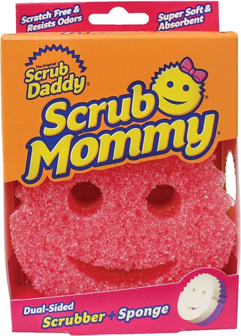 Scrub Daddy SM2016I 2-Sided Scrub Sponge, 4 in W, Polymer Foam, Pink