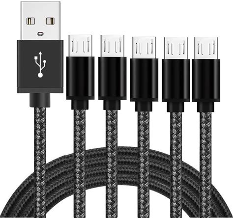 FWCLO USB-A To Micro USB Charging Cable, 480Mbps Data Transfer Speed, Compatible With Android Phones, Tablets, PS4 Xbox One S/X Controller,Old Kindle