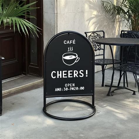 Double Sided Metal Menu Board, Outdoor A-Frame Sign With Chalkboards, Commercial Restaurant Sign, Weatherproof Menu Sign, Heavy Duty