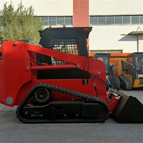 High Quality Chinese Mini Skid Steer Loader Kubota Diesel Engine Motor Tracked Crawler Loader 380Kg Capacity 18.2Kw Power High