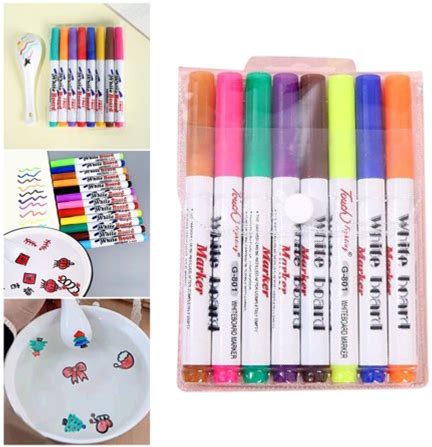 Magical Drawing Pens For Water,Create Magical Floating Drawings Bundle,8 Colors Magic Water Painting Marker Set With 1 Spoons,Water Art Pen Kit For DI
