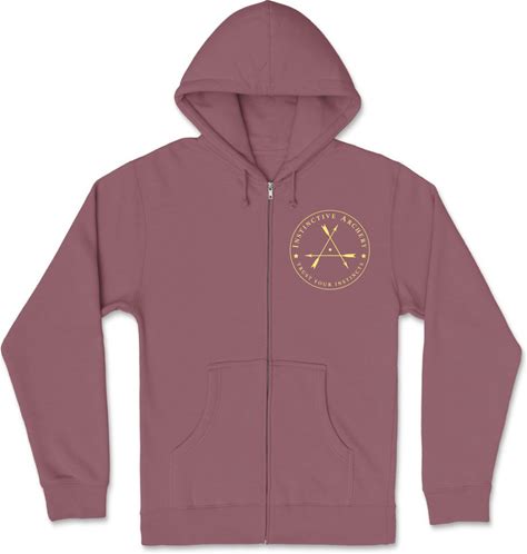 Instinctive Archery Official Gold Patch Zipper Hoodie By Artistshot