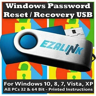 Ezalink Password Reset Recovery USB For Windows 10 8.1 7 Vista XP | 1 Best Unlocker Software Tool {For Any PC Computer}