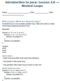 Introduction To Java: Lesson 2.6 - Nested Loops