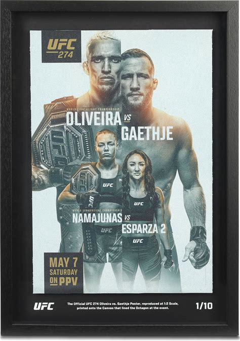 UFC 274: Oliveira Vs Gaethje Limited Edition Canvas Poster