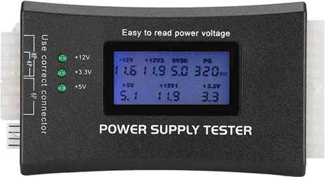 Altex Preferred MFG ATX Power Supply Tester With LCD Display And Audio Fault Alarm