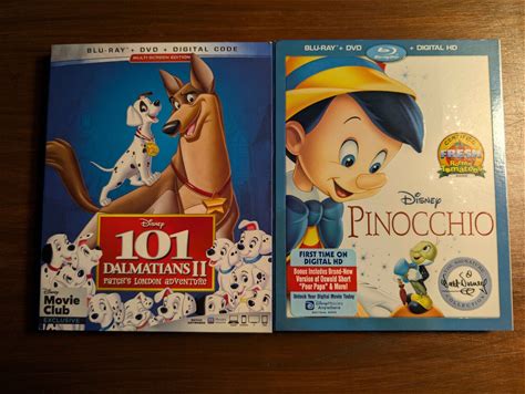 Pinocchio & 101 Dalmatians 2 Blu-Ray DVD W Slipcover- No Digital. Disney. Multicolor. Dvds & Blu-Ray Discs. 0786936851786.