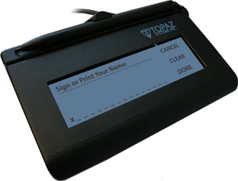 Topaz T-LBK462-BSB-R, Signaturegem LCD 1X5 Electronic Signature Pad, Virtual Serial Via USB