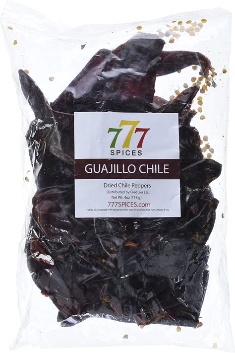 4Oz Guajillo Stemless Chile Dried Whole Peppers, Chiles Seco Descolados, Chili Pods For