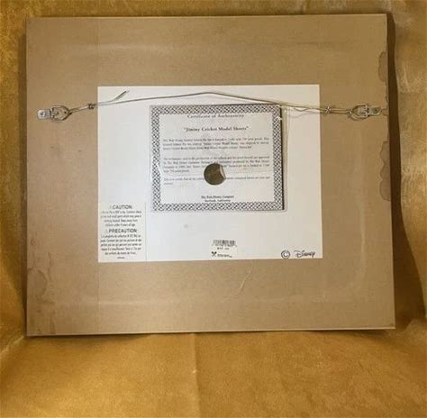 Limited Edition Disney Jiminy Cricket Sketch Model Sheet 3555/7500