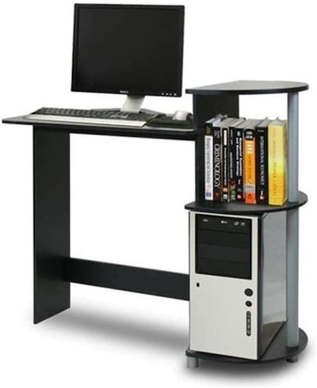 FURINNO Furinno Compact Computer Desk Black & Grey - 33.6 X 39 X 15.6 In., 11181BK/GY