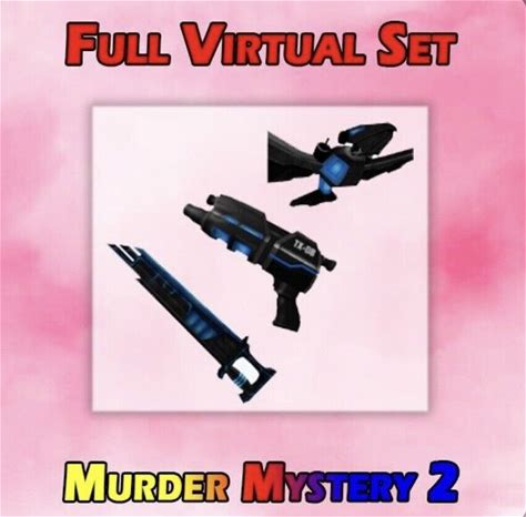 Roblox Murder Mystery 2 MM2 Full Virtual Set Godly Knifes And Guns