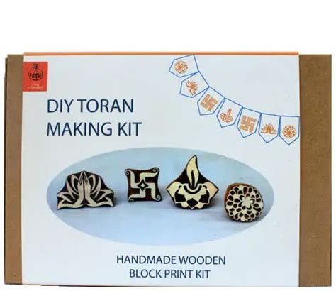 DIY Toran Making Kit: Handmade Wooden Block Print Kit