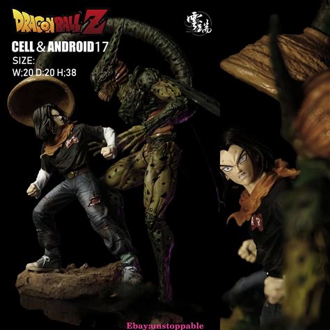 YD Studio Dragon Ball Cell VS Android 17 Model Pre-Order Painted h38cm New